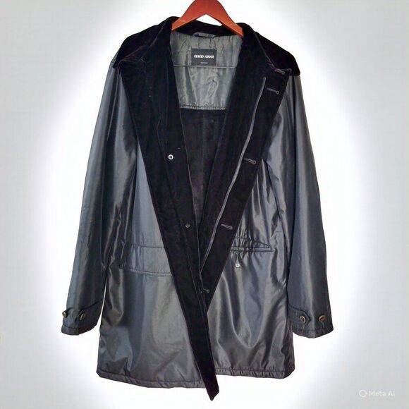 Giorgio Armani Men's Black Waterproof Coat (Made in Italy) - Picture 1 of 11